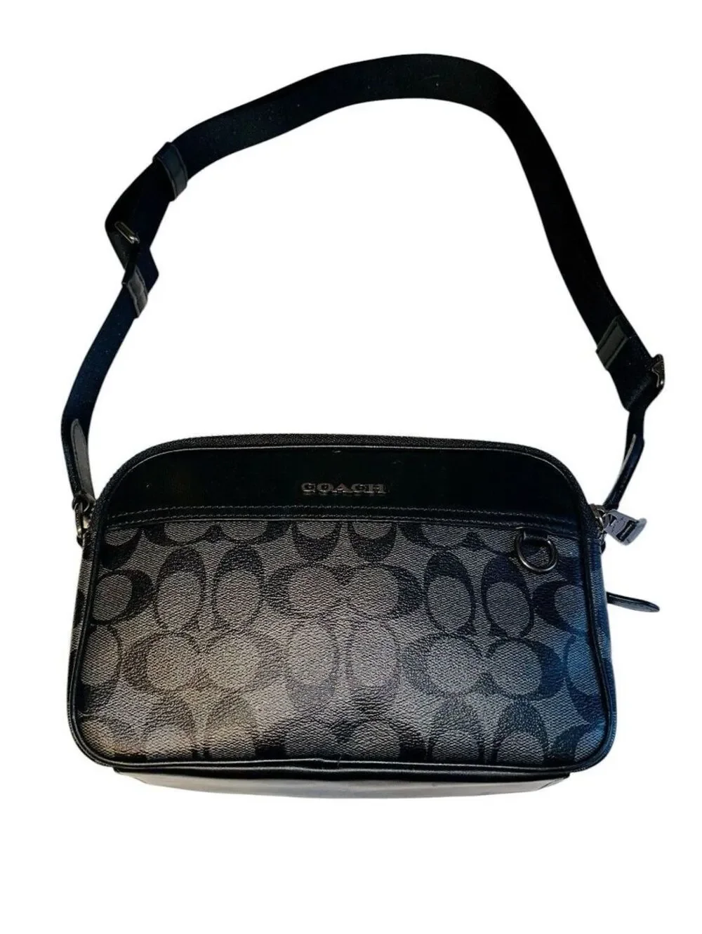 Coach Charcoal Signature Graham Crossbody Bag